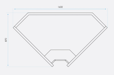 Прилавок кассовый CRYSPI OCTAVA KNP IC с боковинами